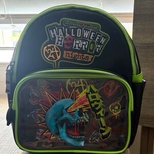 Universal Kids Halloween Horror Nights Backpack - Black and Neon Green